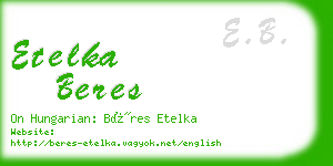 etelka beres business card